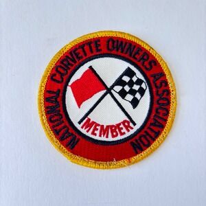 Vintage National Corvette Owners Association Member‎ Patch Racing Flags 3" Red